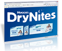 Huggies DryNites | Kunden fik: 9 Flash bannere på Dansk og Norsk